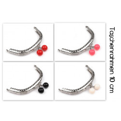 Taschenrahmen Rahmen für Geldbörsen silber 10cm - Kugel